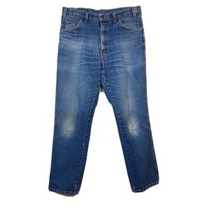 VTG Men’s Jeans Dickies Relaxed Fit Distressed Blue Denim Sz 34 x 30 W716223 ￼